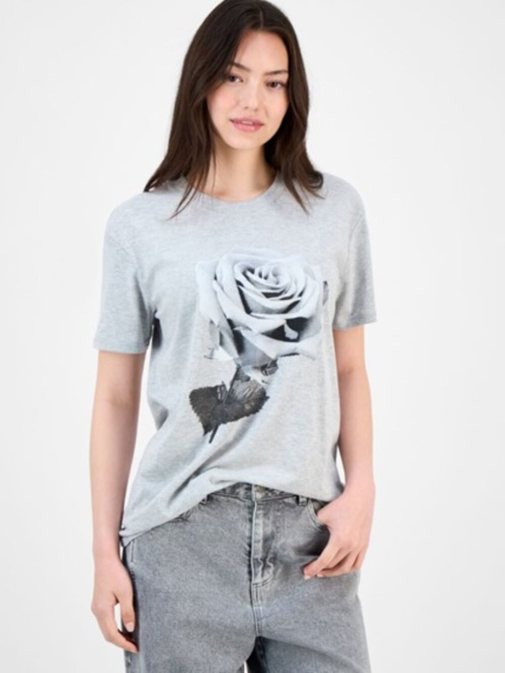 Self Esteem Graphic Tee Featuring Rose SZ L Cotton mix
